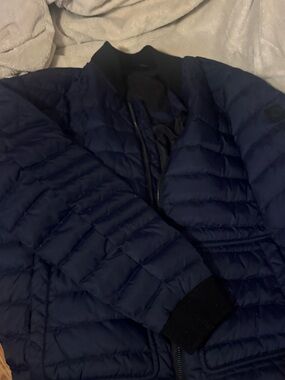 Orobos  Men's quilted Bomber Jacket - Navy.